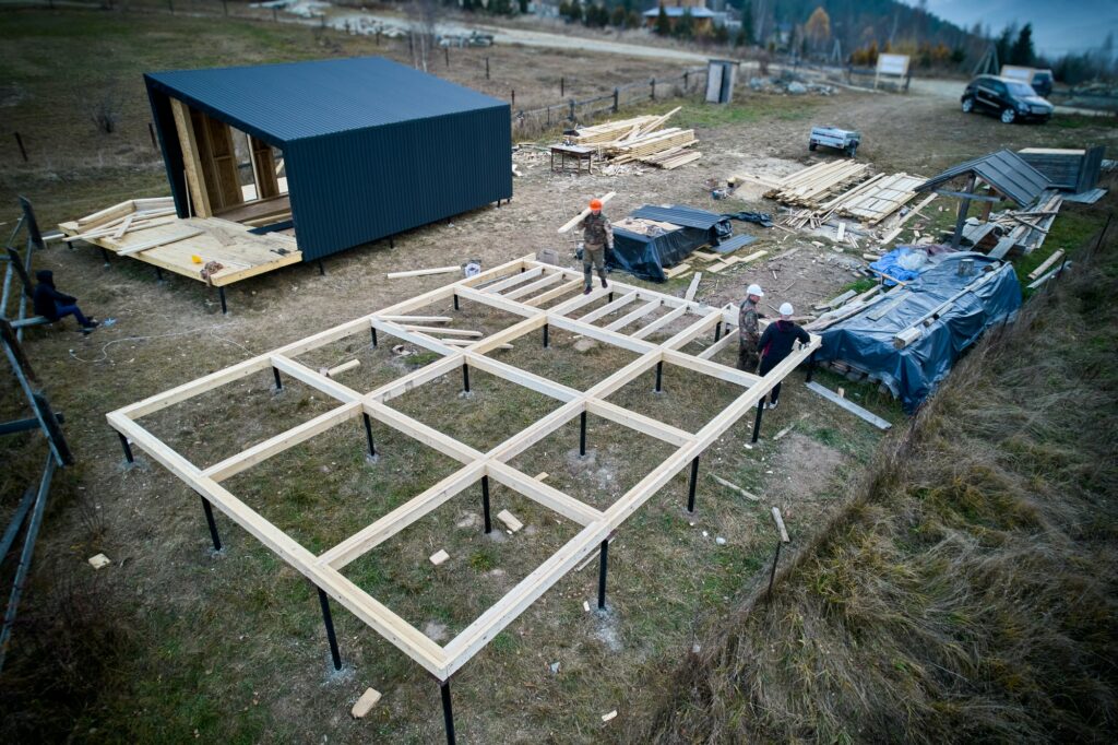 Schraubfundament für das Gartenhaus