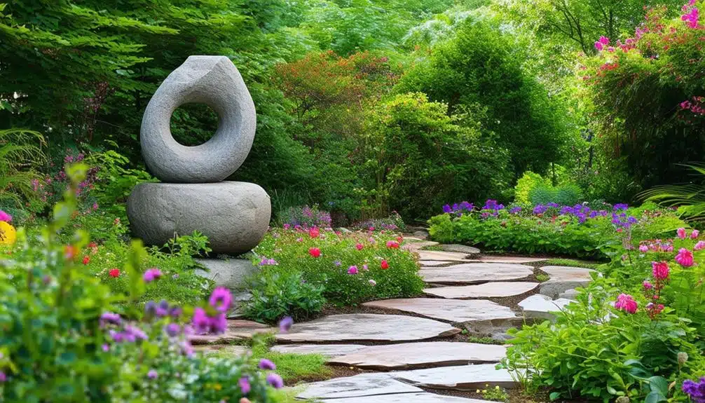 Gartengestaltung: Steinskulpturen in Menschengröße