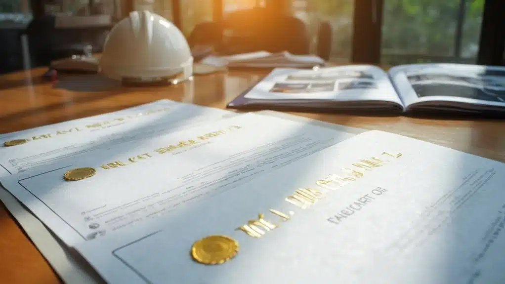 proper licenses and certifications