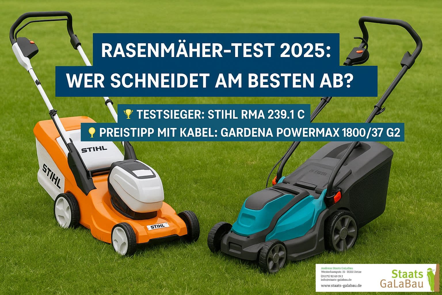 Rasenmaeher Test 2025 Staats GalaBau Hannover