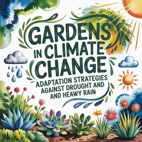 Bewässerungssysteme, Gärten, Gartengestaltung, Gartenpflege, Klimaresistente Gärten, Klimawandel, natür, Pflanzenauswahl, Tropfbewässerung, Wassermanagementtechniken, Wetteranpassung, Wurzelsysteme