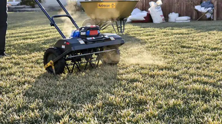 Rasenvorbereitung im Februar