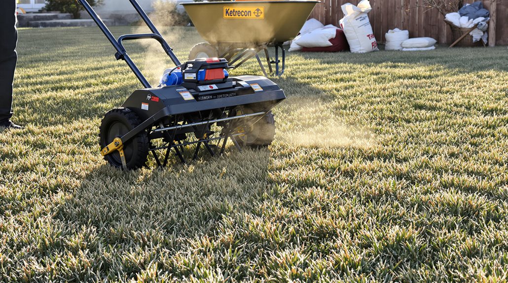 Rasenvorbereitung im Februar