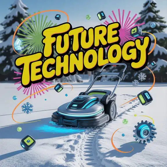 Zukunftstechnologie: Robotischer Rasenmäher im Schnee ganzjährige Grundstückspflege 1 robotic lawn mowers winter use sa1et ganzjährige Grundstückspflege, Maschinen, Navigation, Rasenmäher, Robot, Roboter, Schnee, Schneehöhen, Schneeräumfähigkeiten, Technologie, W, Winterkrieger