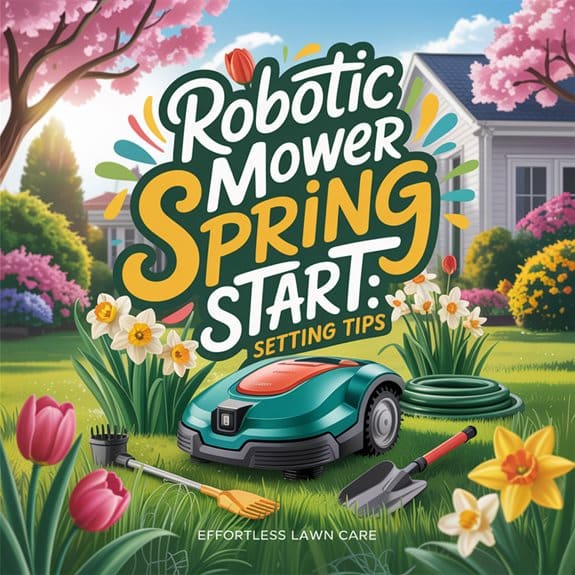 spring mower setup tips bapgj Abendpläne, Bodentemperaturen, Frühling, Mähroboter, Mauer, Rasenabdeckung, Rasenpflege, Robotermäher, Schnitthöhe, Sensoren, Sicherheitsf, Winterschäden