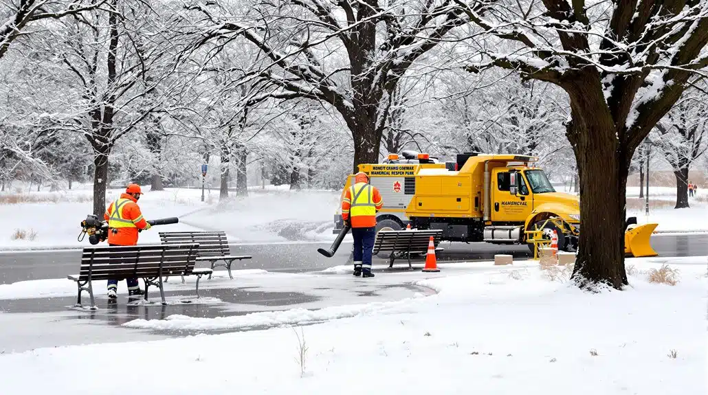 Winterpflege von Grünflächen