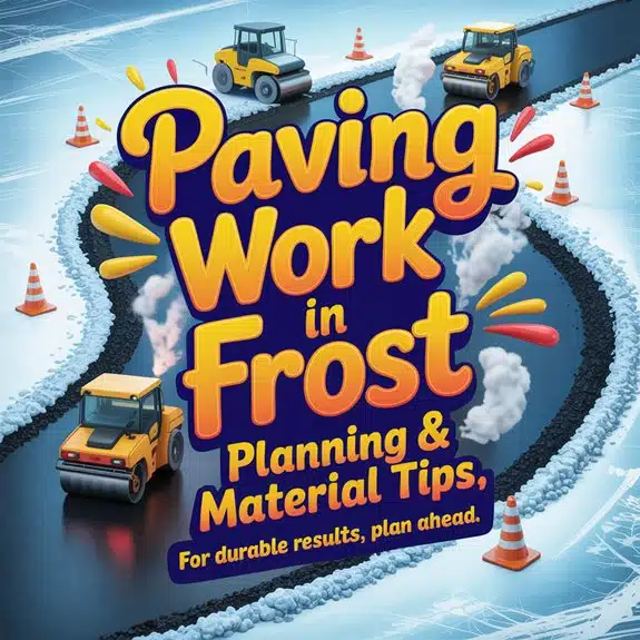 winter paving work tips lvcgo Beton, frostbeständig, Frostschutz, Frostschutzschicht, Grundschicht, Kies, Materialauswahl, Materialtipps, Pflasterarbeiten, Pflastern, Unterbauplanung, Verdichtung, Ziegel