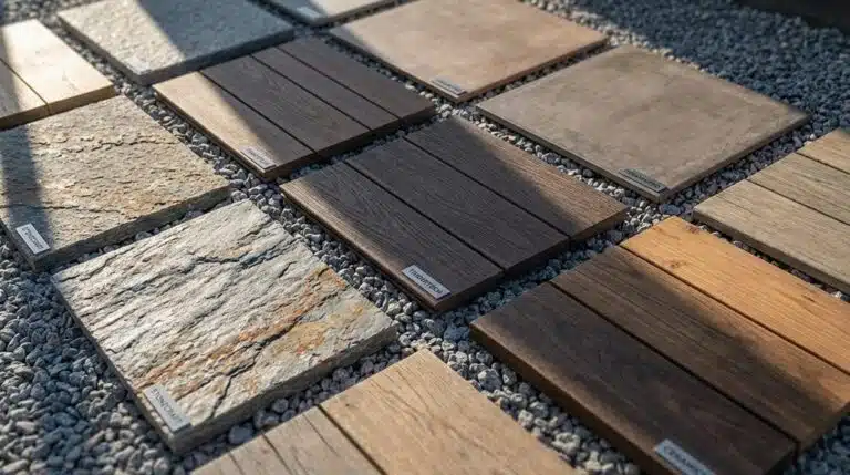 Vergleich von Terrassenmaterialien