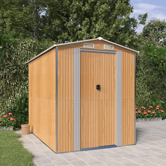 Metall-Gartenhaus mit Stauraum (192 x 274 x 223 cm)