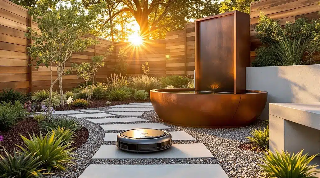 Ideen Für Moderne Gartengestaltung Mit Nachhaltigen Materialien Beton 3 Intelligente Roboter-Rasenpflege