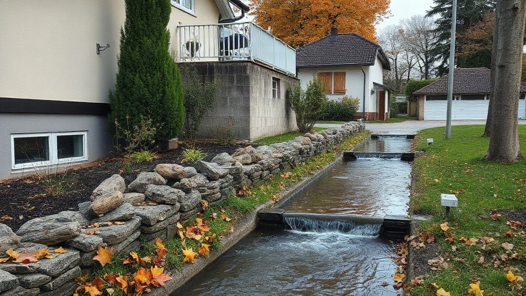Volle Regentonne im Herbst: So schützen Sie Haus und Fundament