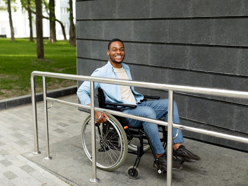 Bau von Rollstuhlrampen